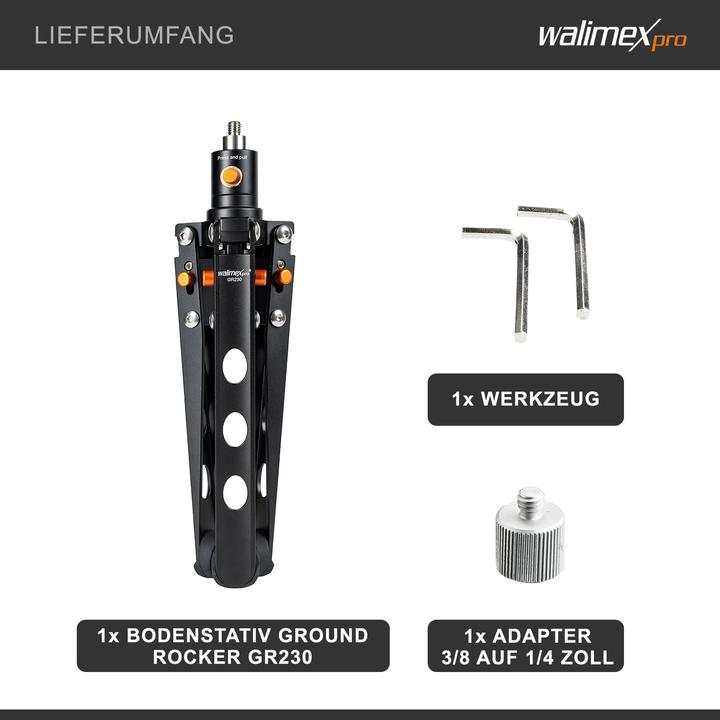 Produktbild Walimex pro pro Ground Rocker GR230 Bodenstativ und Standspinne (Metall, Kunststoff)