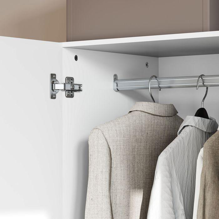 Produktbild Swisshandel24 Kleiderschrank Mehrzweckschrank 2-türig mit Kleiderstange und 2 Schubladen