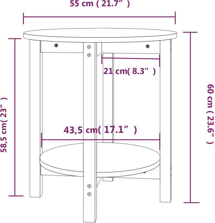 Immagine prodotto VidaXL Tekmessa (55 x 55 x 60 cm)