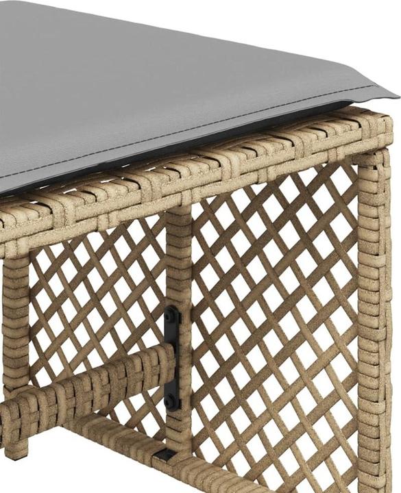 Produktbild VidaXL Gartenhocker Kissen Hocker Gartenstuhl Sitzhocker 4 Stk. Beigemischung