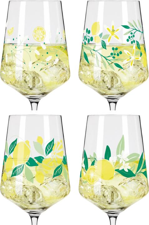 Produktbild Ritzenhoff Aperitif-Glas SOMMERTAU F24 Limoncello Hugo 4er Set Inhalt je 544 ml (5.44 dl, 4 x, Aperitifgläser)