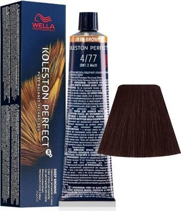Actual product image Wella KOLESTON PERFECT ME+ DEEP BROWNS 4/77 60 ml (4, 77)