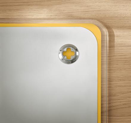 Image du produit Leitz Cosy Tableau blanc en verre 45 x 45 cm, jaune (45 x 45 cm)