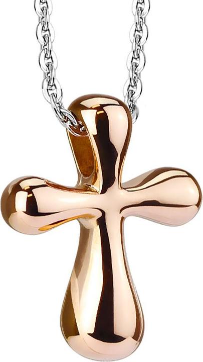 Star Piercing Kette silber Anhänger Kreuz rosegold (Chirurgenstahl 316L, ohne Messing)