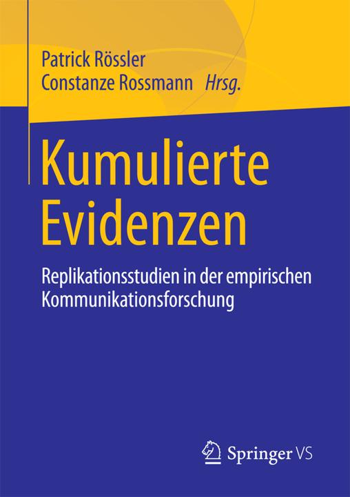 Produktbild Kumulierte Evidenzen (Niederländisch, Constanze Rossmann, Patrick Rössler, 2017)