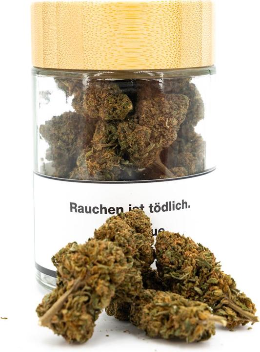 Actual product image Cannatura Harmony, organic CBD in airtight reusable jar (20 g, Indoor)
