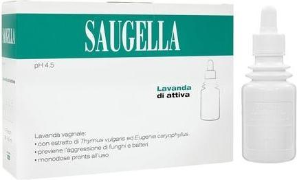Actual product image Saugella Lavender Di Attiva 140ml - Pack of 4 (560 ml, Intimate washing lotion)