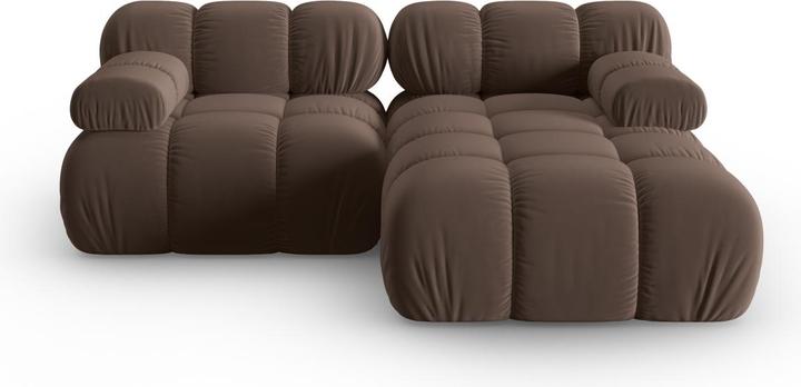 Actual product image Micadoni Velvet Modular Right Corner Sofa, "Bellis", 3 Seats, 188x155x70Made in Europe (Corner sofa)