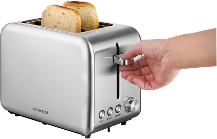 Image du produit Concept TE2050 toaster 2 slice(s) Acier inoxydable