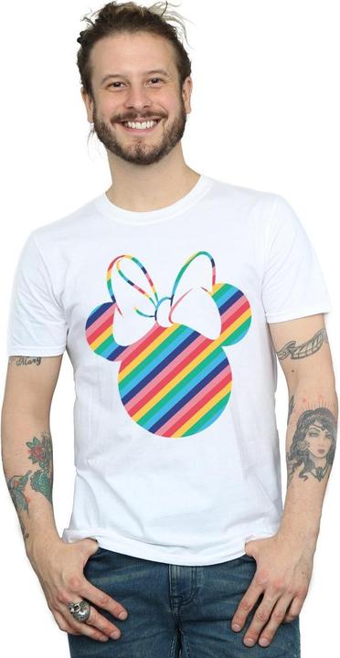 Immagine prodotto Disney Minnie Mouse Rainbow Face Maglietta Uomo (4XL)