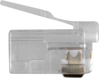 Actual product image RJ11 (6P/4C) modulaire connector for round cable with stranded conductors. Unit: Bag 25 pcs