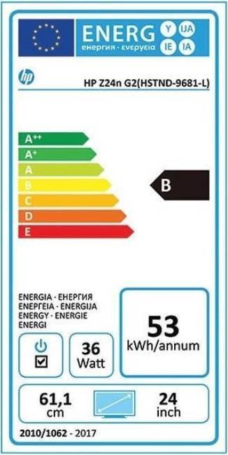 Energie-Label HP Z24n G2 (1920 x 1200 Pixel, 24")