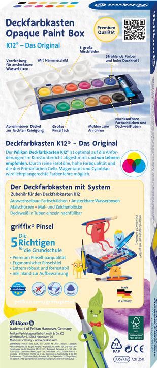 Actual product image Pelikan Opaque colour box K12 (Multicolor, 49.50 ml)