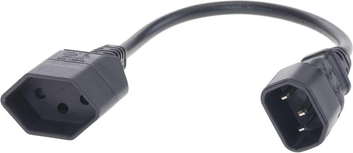 Diggelmann Verlängerungs-Netzkabel C14 - T13 (0.30 m, Typ 13)
