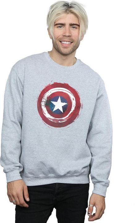 Immagine prodotto Captain America Splatter Shield Felpa Uomo (4XL)