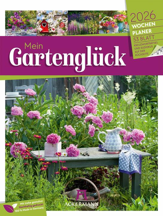 Produktbild Gartenglück - Wochenplaner Kalender 2026 (25 x 33 cm, Harter Einband, Deutsch)