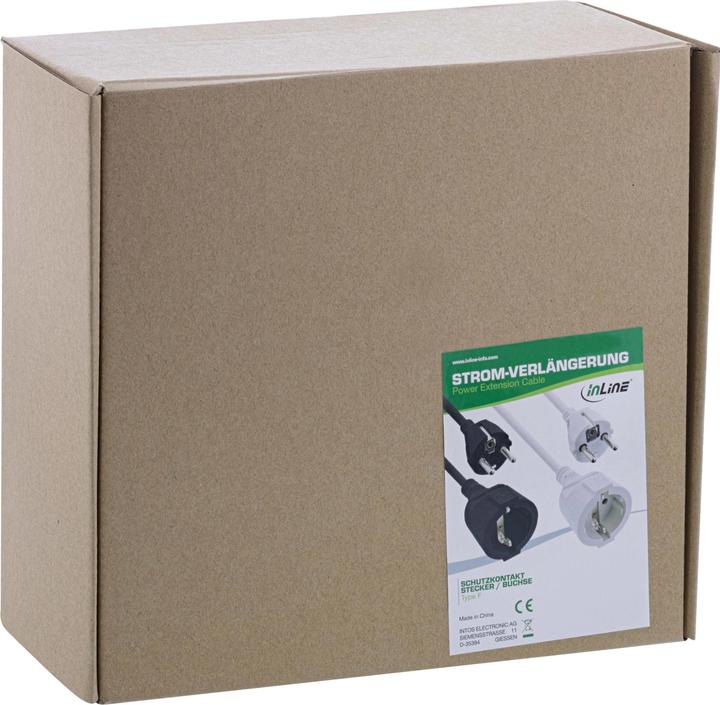 Actual product image InLine Protective contact extension ST / BU (10 m, CEE 7/3)