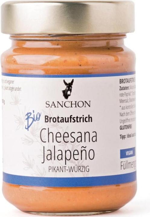 Produktbild Sanchon Cheesana Jalapeño Brotaufstrich Bio (170 g)
