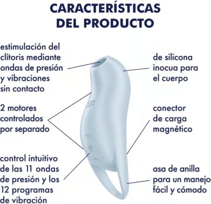 Nutritional values and ingredients Satisfyer Pocket Pro 1 Clitoris Stimulator Light Blue