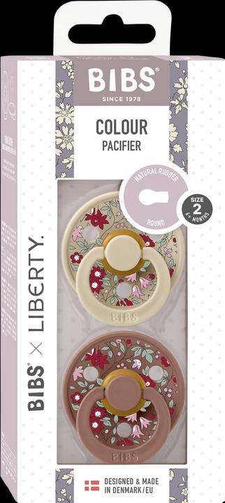 Image du produit Bibs Colour x Liberty Sucette 2 PACK Latex Chamomile Lawn Round 6-12m Woodchuck Mix (2 x, 6 - 12 M.)