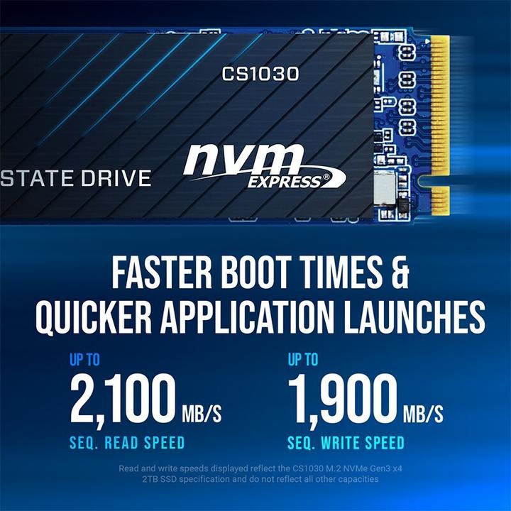 Produktbild PNY CS1030 M.2 NVMe PCIe Gen3 x4 2TB (2000 GB, M.2 2280)