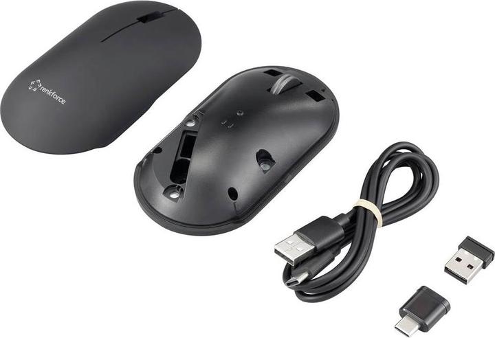 Produktbild Renkforce RF-WM-200-1 Maus Kabellos, Bluetooth® Optisch Schwarz 3 Tasten 4000 (Kabellos)
