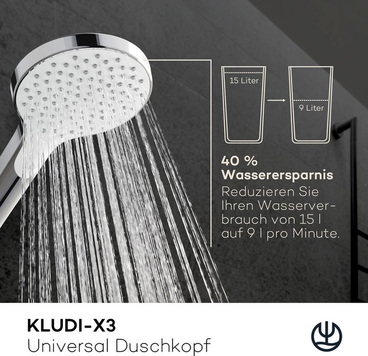 Actual product image Kludi X3 Shower head (1 Beam types, 15 l/min)