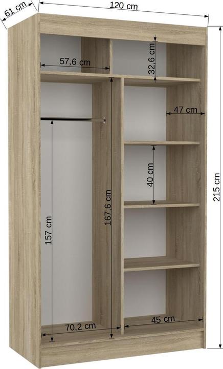 Actual product image ADRK Furniture Balton (120 x 61 x 215 cm)