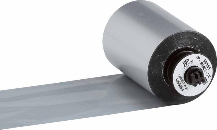 Actual product image Brady IP-R-4502SV, wax/resin colour ribbon, silver, 83.00 mm x 300.00 m, f. IP Printer