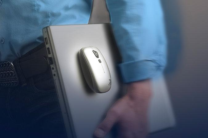 Produktbild Logitech V550 Nano Cordless Notebook Lasermaus, grau (Kabellos)