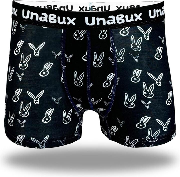Unabux Boxer BLACK WHITE RABBIT (XL, Einzelpack)