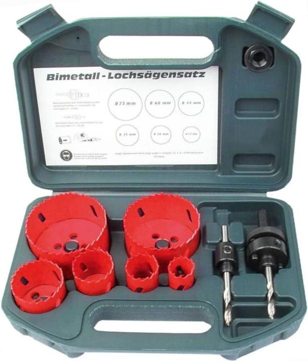Actual product image Mannesmann Bimetal keyhole saw set (22 mm, 28 mm, 35 mm, 44 mm, 68 mm, 73 mm)