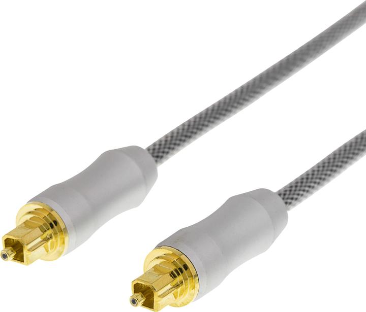 Actual product image Deltaco High-end Toslink cable optical digital audio cable, 2 m, black (2 m, TOSLINK)