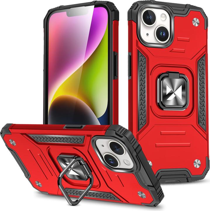 Produktbild Wozinsky Ring Armor iPhone 15 iPhone 15 Ring Armor Hülle – rot (Apple iPhone 15)