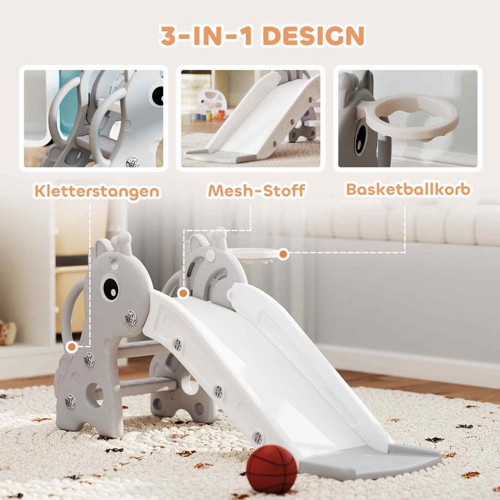Actual product image Aiyaplay Kinderrutsche Kunststoff Grau