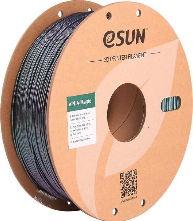 Image du produit eSUN ePLA-Magic Dark Twinkling Green Filament 1.75mm 1Kg (PLA, 1.75 mm, 1000 g, Vert)
