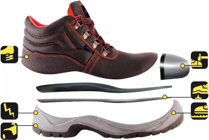 Actual product image Dedra T1A leather safety shoes, size 41 (BH9T1A-41) (S1P, 41)