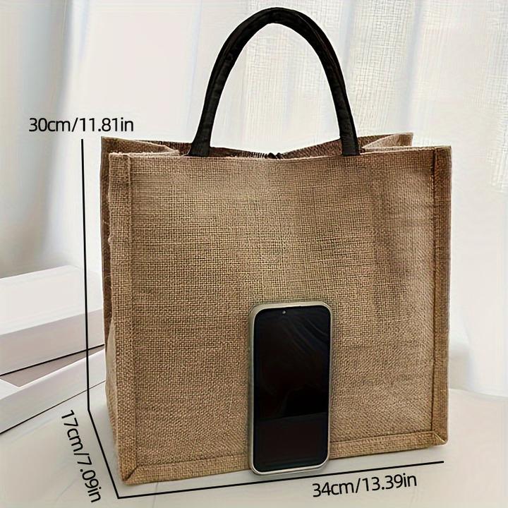 Actual product image Only-Bags.Store 2 Stück Hundedruck Canvas Tote Bags - Leichte Reise- und Strandtaschen mit Schnallenverschluss