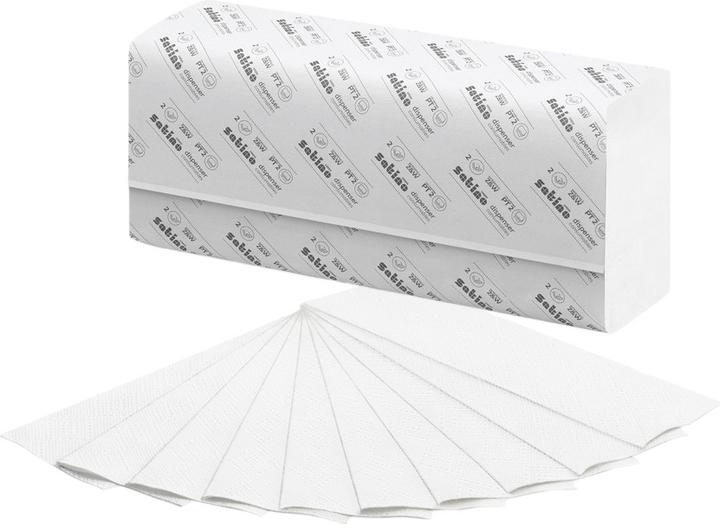 Immagine prodotto Satino by Wepa Asciugamani piegati Premium, 2 strati. Cella. Bianco, confezione da 4000 (200 x)