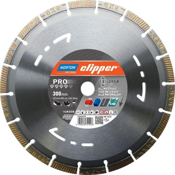 Actual product image Saint-Gobain Diamond saw blade 4x4 Explorer D.400mm Bohr.20mm 3,2mm 12mm NORTON CLIPPER