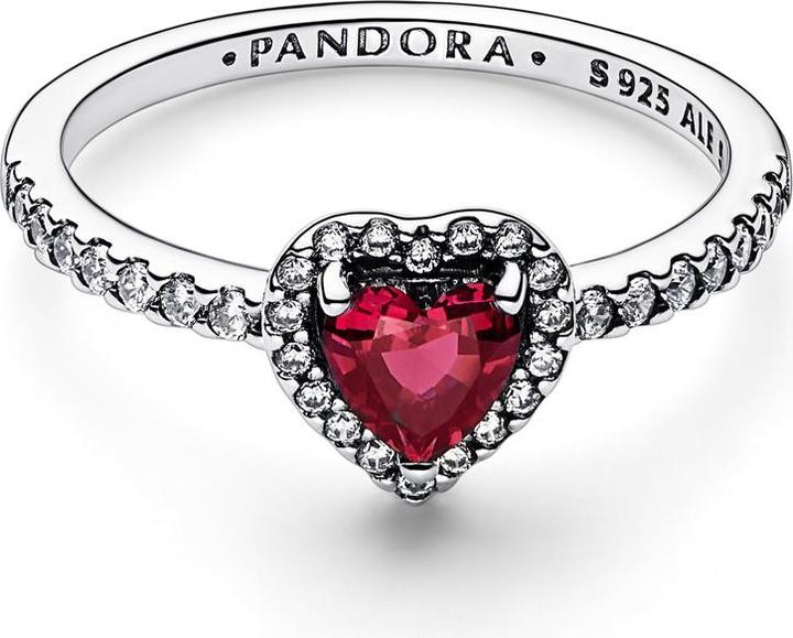Actual product image Pandora Pronounced red heart (48, 925 Silver)