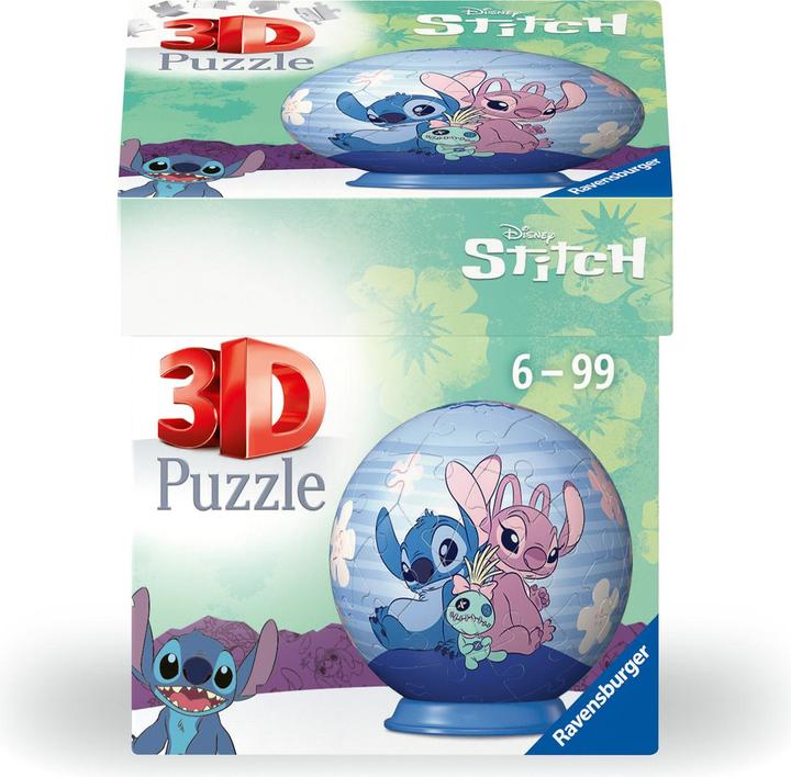 Produktbild Ravensburger 3D Puzzle 11597 - Puzzle-Ball Disney Angel - für grosse und kleine Stitch Fans ab 6 (54 Teile)