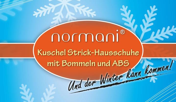 Produktbild Normani Strick-Hausschuhe mit Bommeln und ABS (Einzelpack, 40 - 44)