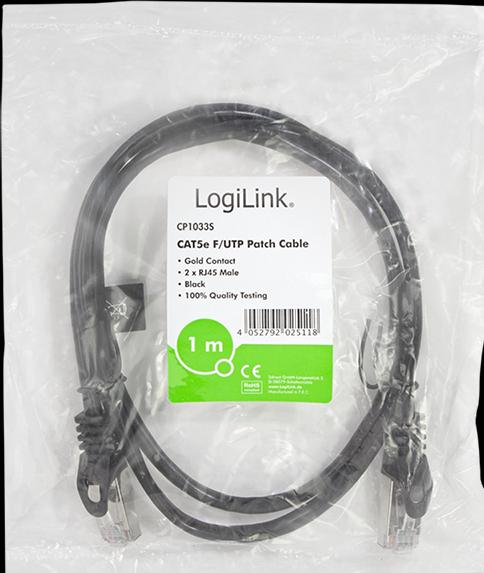 Actual product image LogiLink Network cable (F/UTP, CAT5e, 1 m)