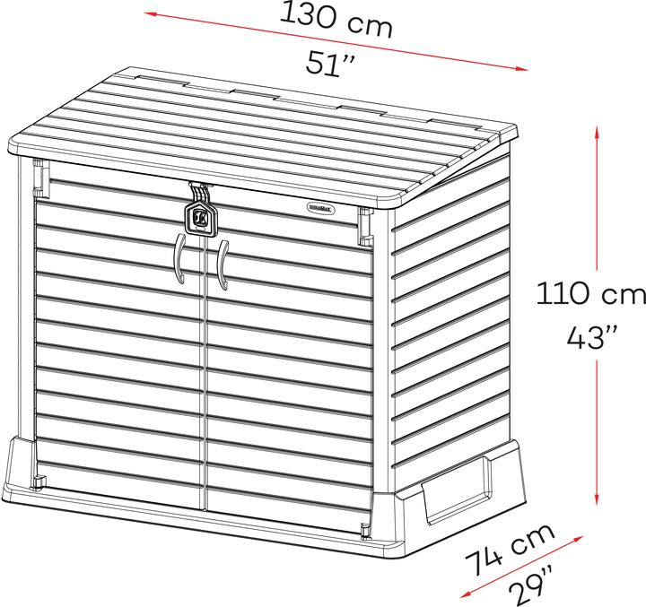 Produktbild Duramax StoreAway Mülltonnenbox Gartenhaus 850 L