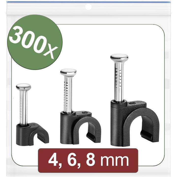Actual product image Quadrios 24CA435 Nagelschellen 24CA435 Bündel-Ø-Bereich 2 bis 8 mm Schwarz 30