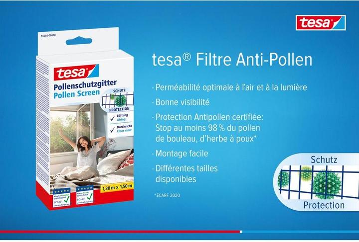 Immagine prodotto tesa Griglia anti-polline, per chi soffre di allergie, richiudibile con nastro velcro autoadesivo (120 x 240 cm)