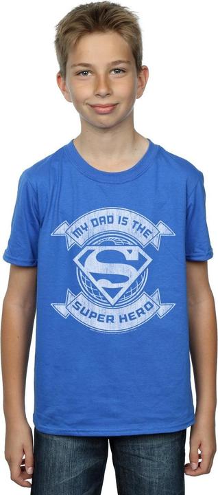 Immagine prodotto Superman My Dad The Superhero Maglietta Ragazzi (140, 146)