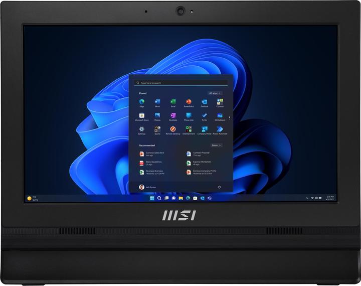 Produktbild MSI AIO 15,6N100 4GB 128SD W11P TCH BK N100 TOUCH KBL MINI*MOUSE WEBCAM (4 GB, 128 GB, Intel UHD Graphics)