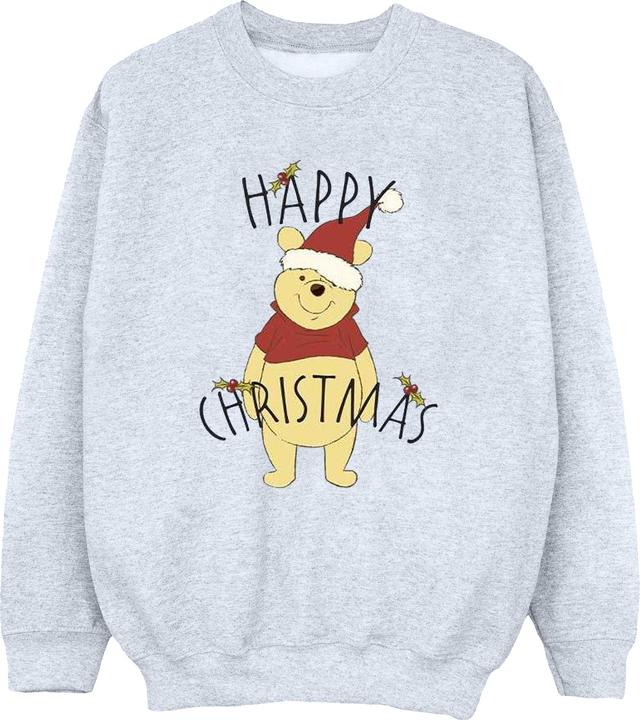 Disney Winnie The Pooh Happy Christmas Holly Sweatshirt (XL)